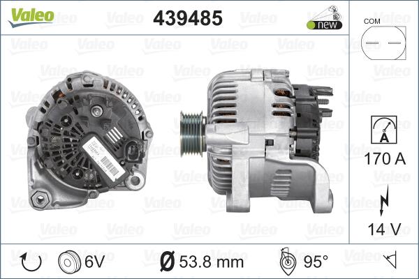 Valeo 439485 - Generator / Alternator parts5.com