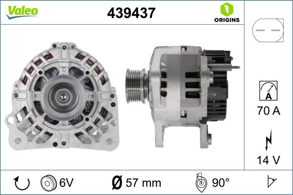 Valeo 439437 - Generátor parts5.com