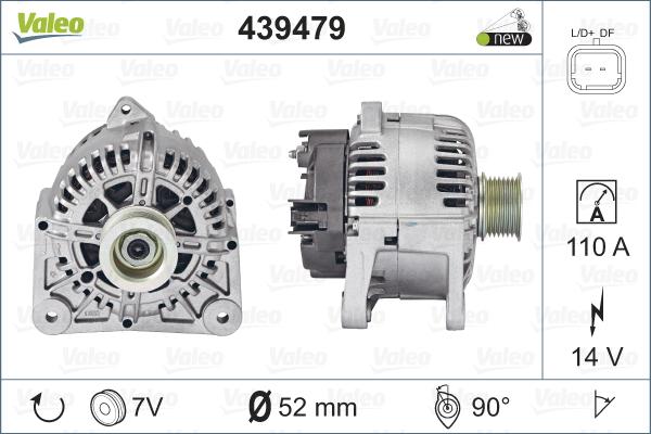 Valeo 439479 - Alternatör parts5.com