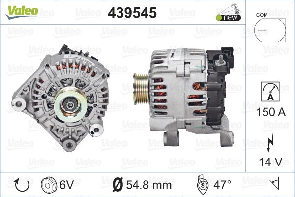 Valeo 439545 - Generator / Alternator parts5.com