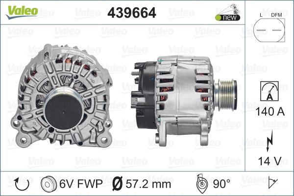 Valeo 439664 - Generátor parts5.com