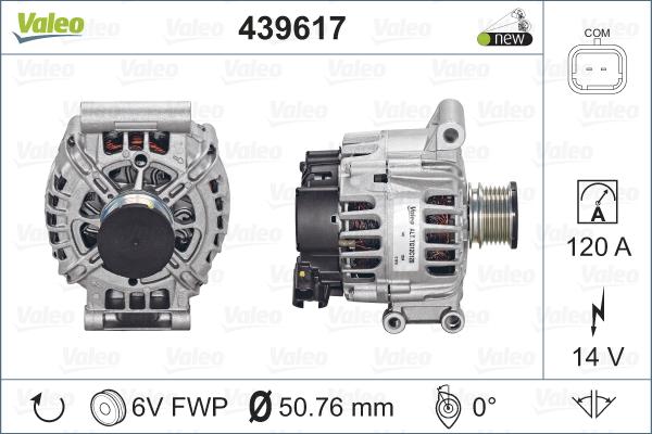 Valeo 439617 - Alternador parts5.com