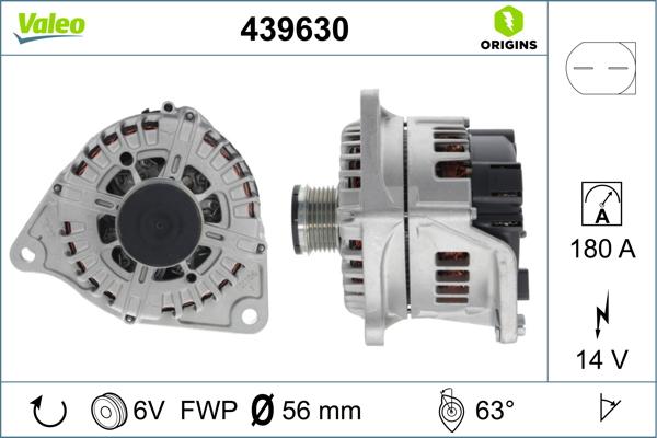 Valeo 439630 - Generator / Alternator parts5.com