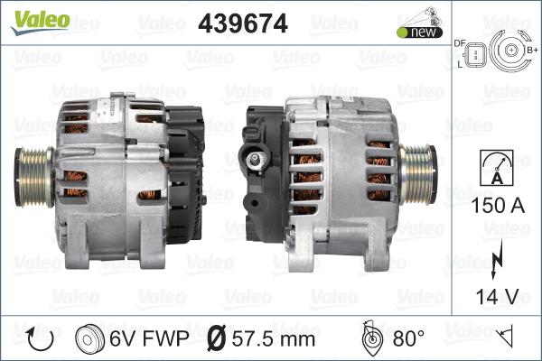 Valeo 439674 - Alternátor parts5.com