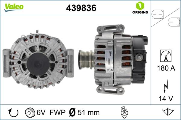 Valeo 439836 - Alternator parts5.com