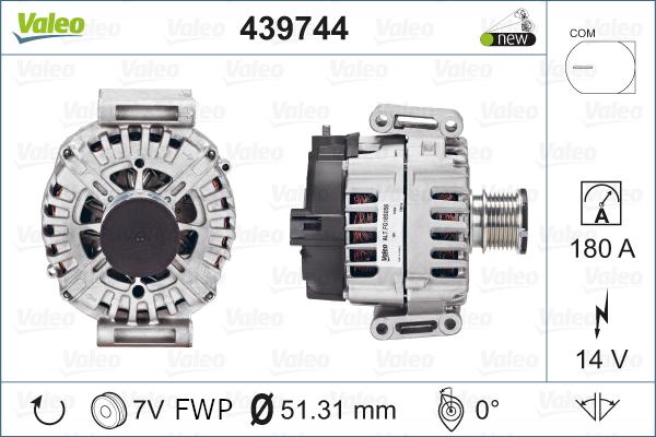 Valeo 439744 - Alternátor parts5.com