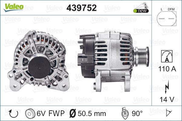 Valeo 439752 - Alternator parts5.com