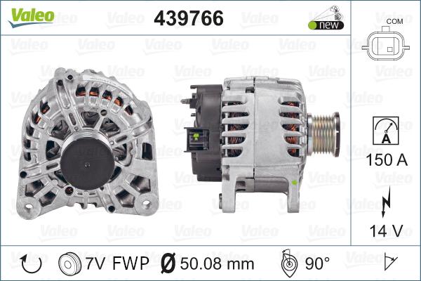 Valeo 439766 - Alternatör parts5.com