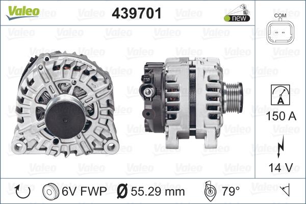 Valeo 439701 - Alternador parts5.com