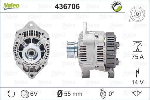 Valeo 436706 - Γεννήτρια parts5.com