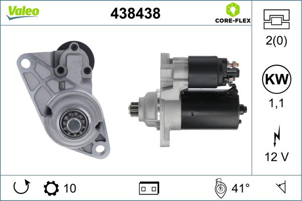 Valeo 438438 - Motor de arranque parts5.com