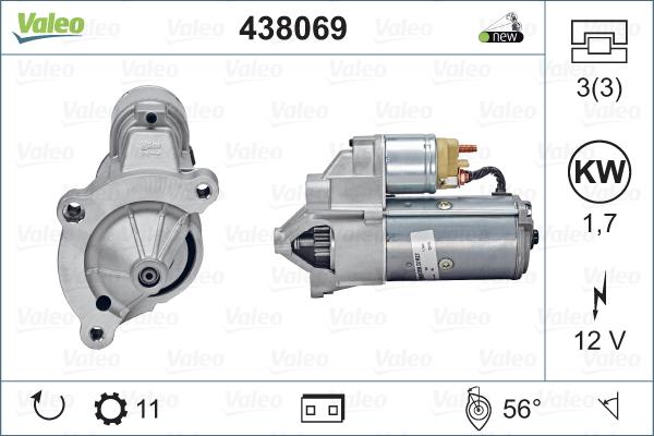 Valeo 438069 - Önindító parts5.com