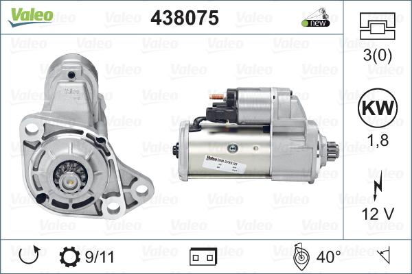 Valeo 438075 - Zaganjalnik parts5.com