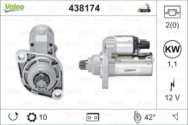 Valeo 438174 - Önindító parts5.com