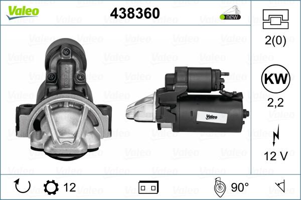 Valeo 438360 - Önindító parts5.com