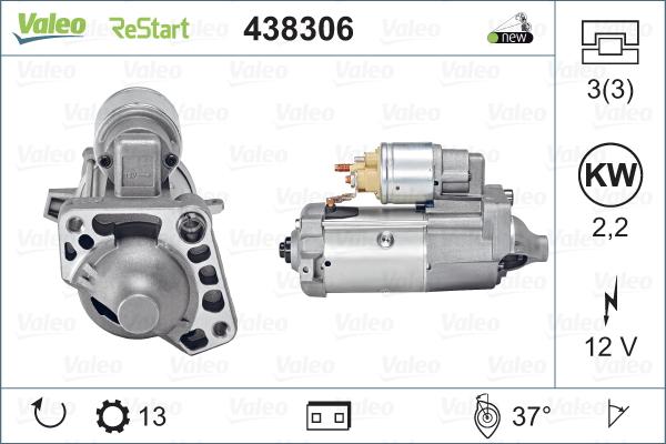 Valeo 438306 - Starter parts5.com