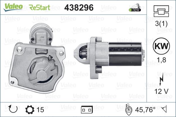 Valeo 438296 - Starter parts5.com