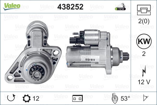 Valeo 438252 - Żtartér parts5.com