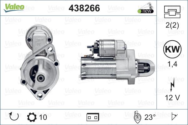 Valeo 438266 - Marş motoru parts5.com