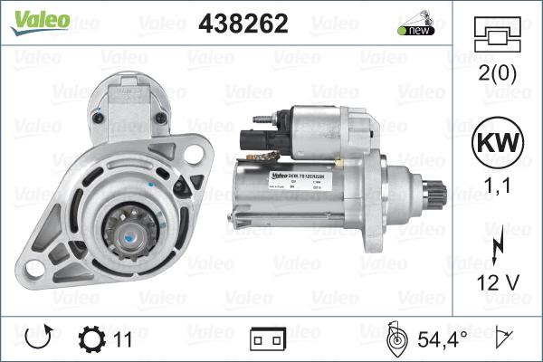 Valeo 438262 - Rozrusznik parts5.com