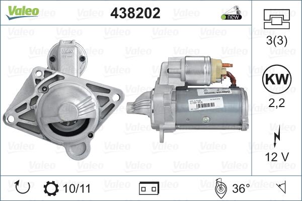 Valeo 438202 - Önindító parts5.com