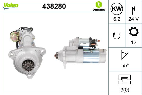 Valeo 438280 - Motor de arranque parts5.com