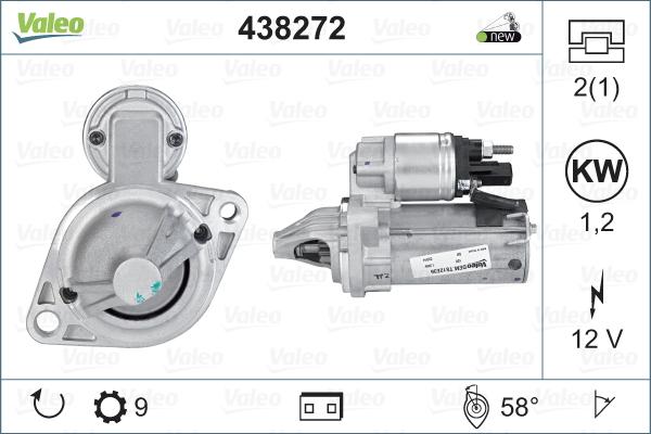 Valeo 438272 - Zaganjalnik parts5.com