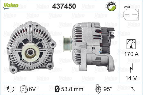 Valeo 437450 - Generator / Alternator parts5.com