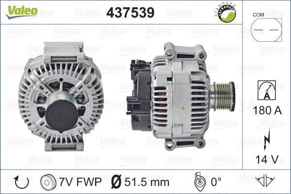 Valeo 437539 - Alternatör parts5.com