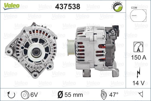 Valeo 437538 - Alternator parts5.com