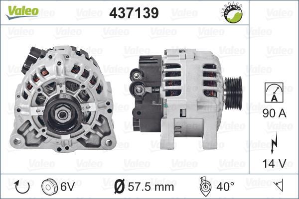 Valeo 437139 - Alternatör parts5.com