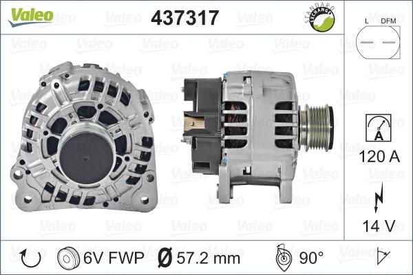 Valeo 437317 - Alternátor parts5.com