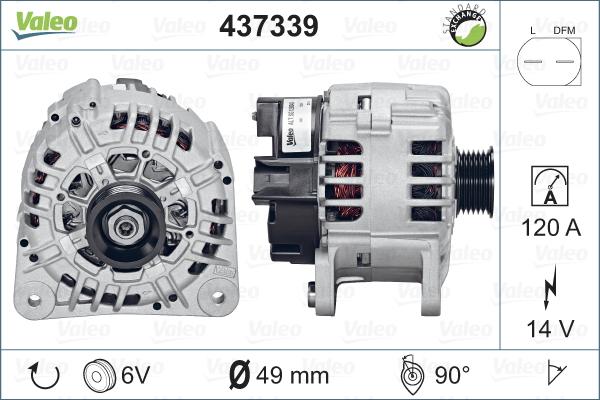 Valeo 437339 - Generátor parts5.com