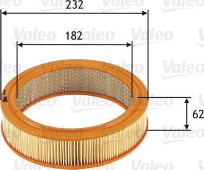 Valeo 585696 - Filtru aer parts5.com