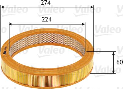 Valeo 585619 - Filtru aer parts5.com