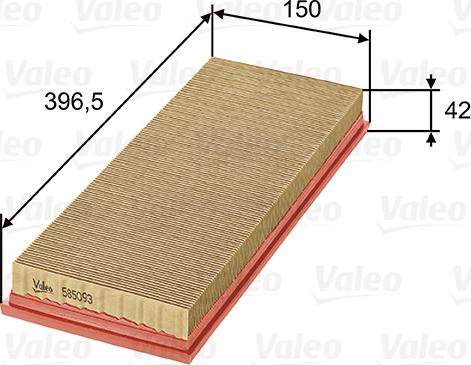 Valeo 585093 - Air Filter parts5.com