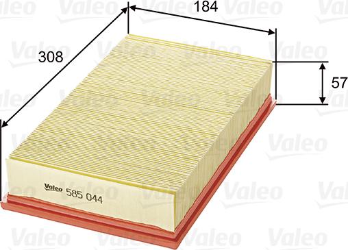 Valeo 585044 - Õhufilter parts5.com