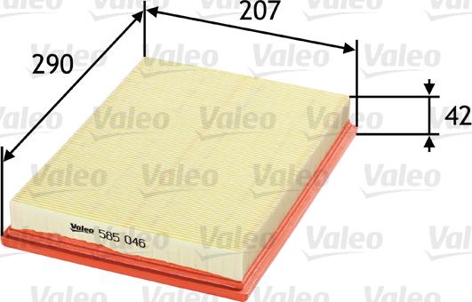 Valeo 585046 - Filtru aer parts5.com