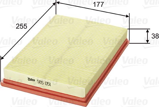 Valeo 585051 - Air Filter parts5.com