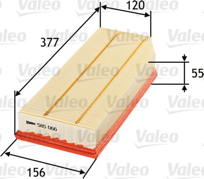 Valeo 585066 - Filtro de aire parts5.com