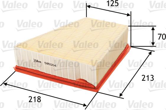 Valeo 585004 - Filtro de aire parts5.com