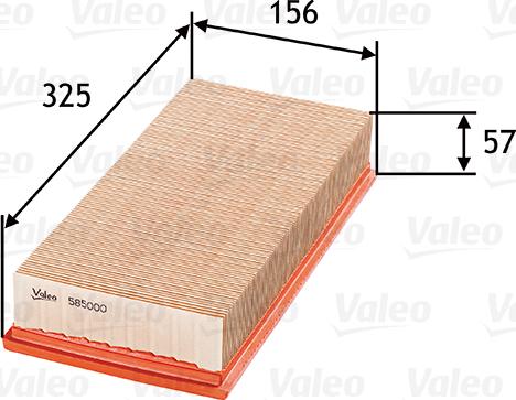 Valeo 585000 - Õhufilter parts5.com