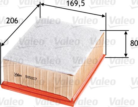 Valeo 585007 - Air Filter parts5.com