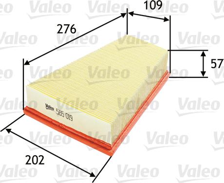 Valeo 585019 - Filtr powietrza parts5.com