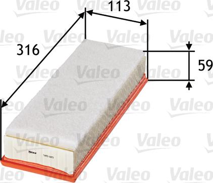 Valeo 585015 - Φίλτρο αέρα parts5.com