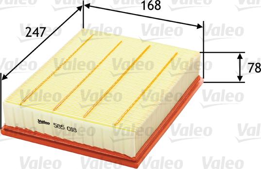 Valeo 585018 - Filtro de aire parts5.com