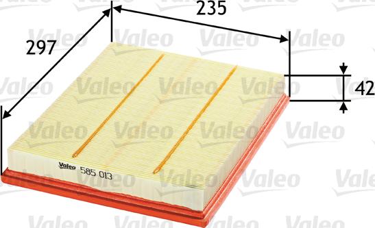 Valeo 585013 - Filtru aer parts5.com