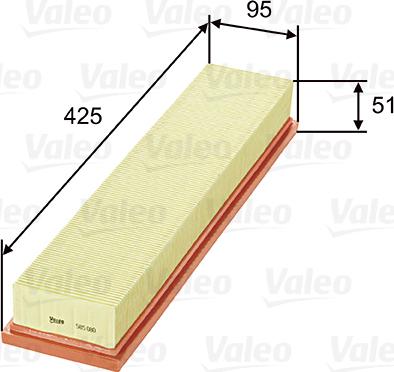 Valeo 585080 - Zracni filter parts5.com