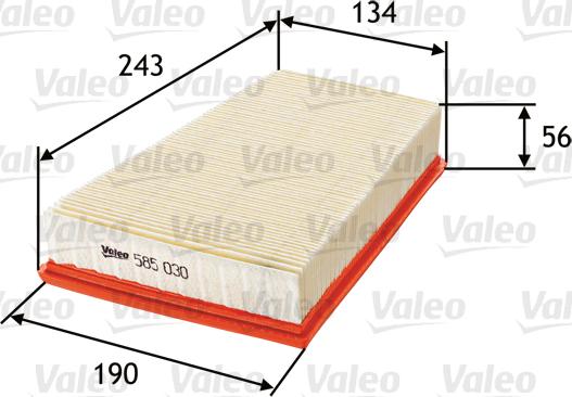 Valeo 585030 - Air Filter parts5.com