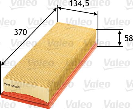 Valeo 585031 - Filter za vazduh parts5.com